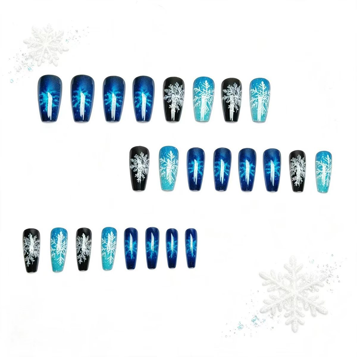Frosted Snowflake Nail Art Acalora
