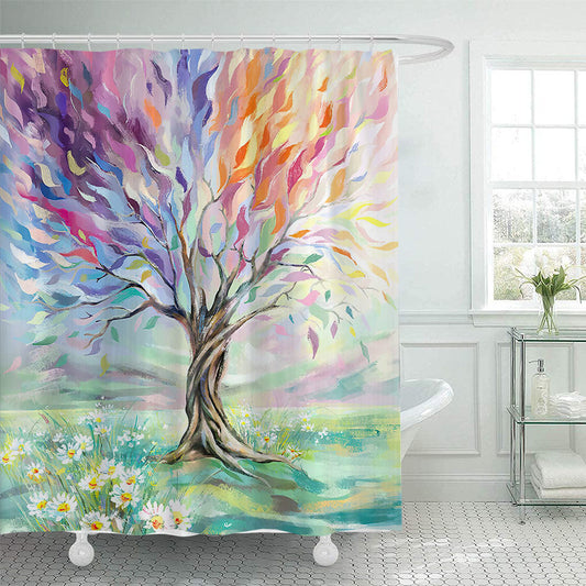 Artistic Tree Design Shower Curtain