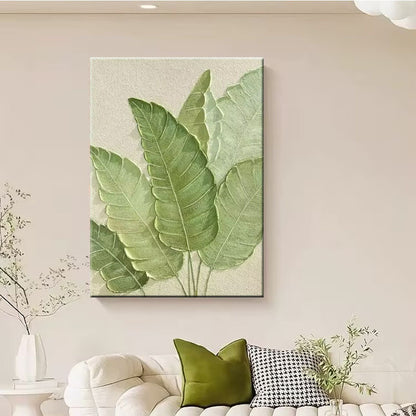 Leaf-Themed Relief Wall Art