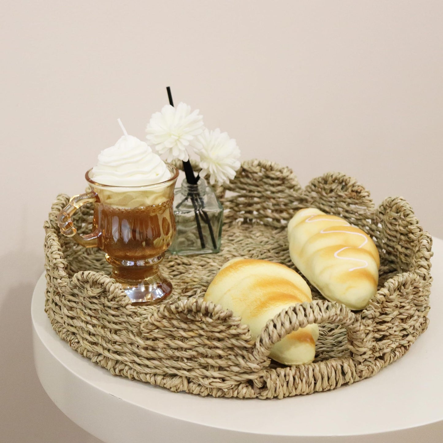 Decorative Storage Basket Made of Woven Natural Material Acalora