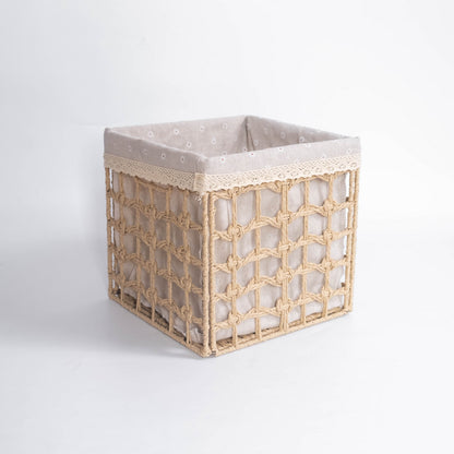Rectangular Natural Fiber Storage Basket Acalora