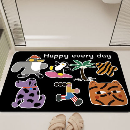 Cartoon-Inspired Bathroom Mat
