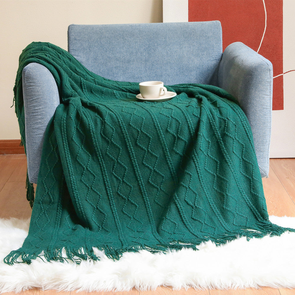 Unisex Cozy Knitted Throw Blanket