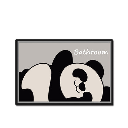 Cute Cartoon Bear-Themed Bath Mat Acalora
