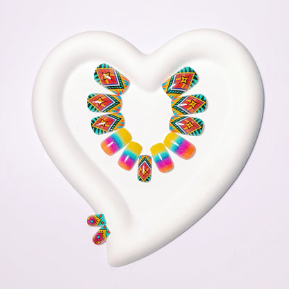 Bohemian Geometric Nail Art Acalora
