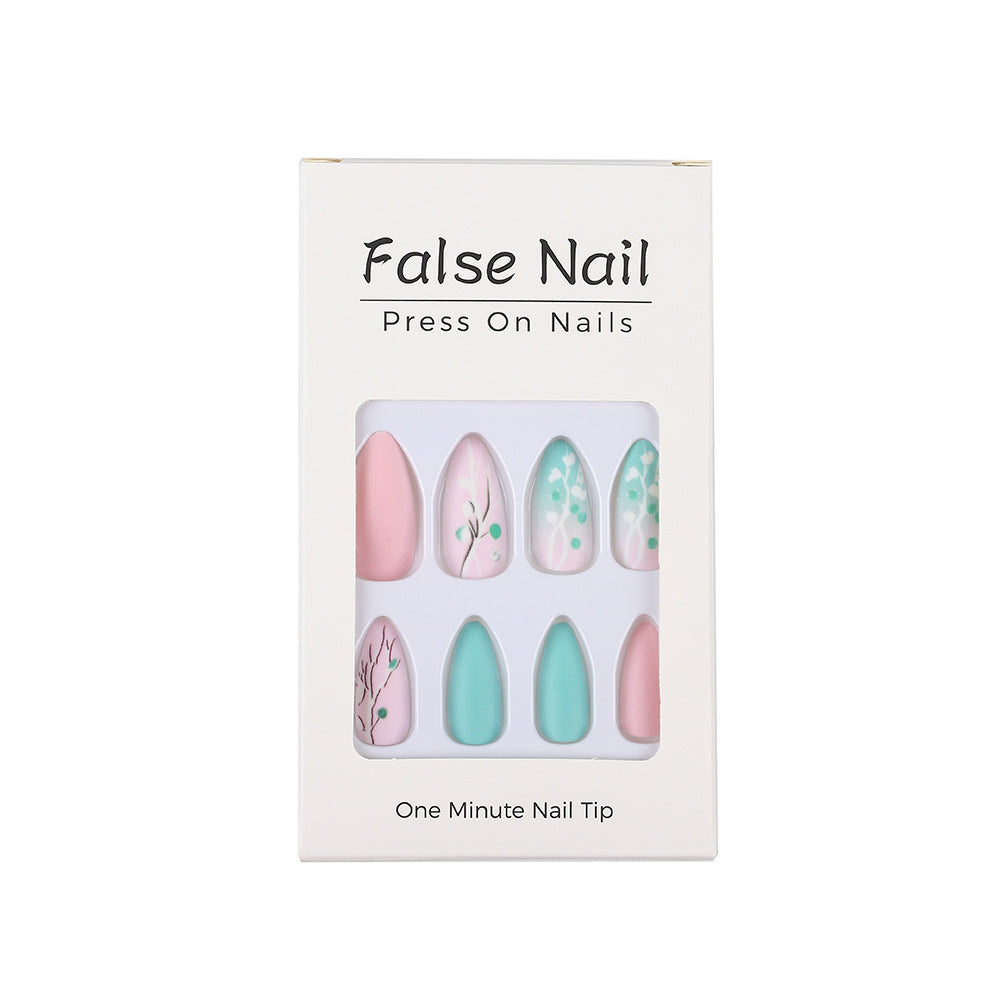 Artificial nails in romantic floral design Acalora