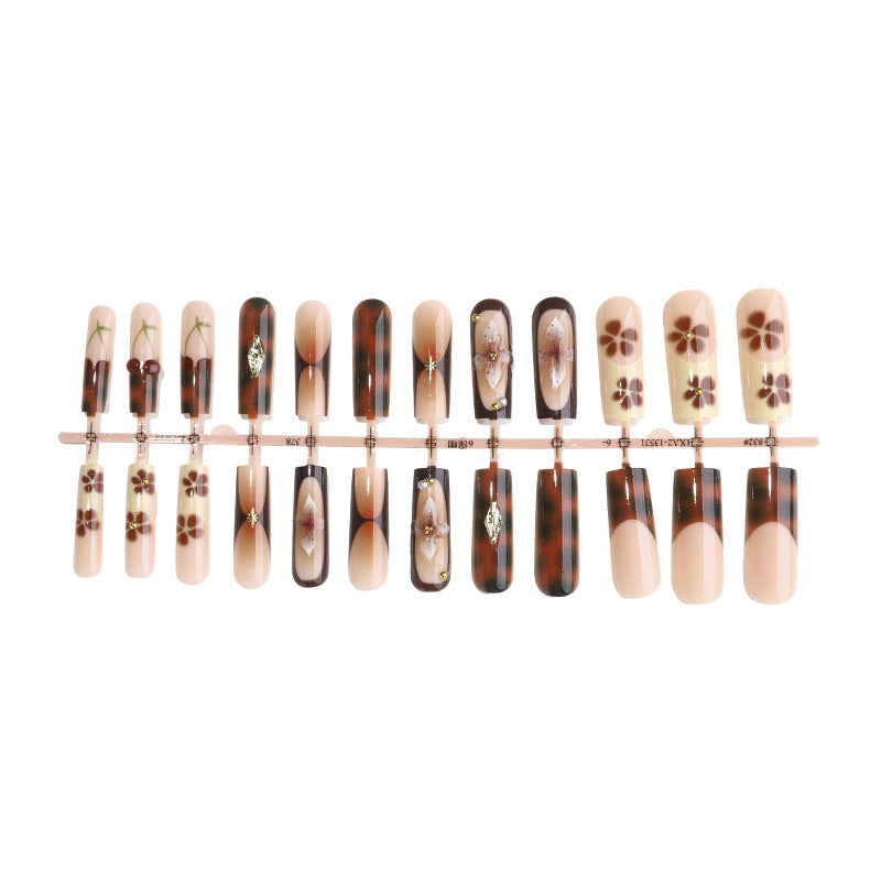 Floral Press-On Nail Set Acalora