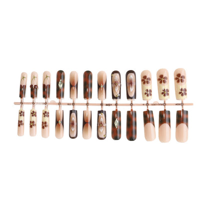 Floral Press-On Nail Set Acalora