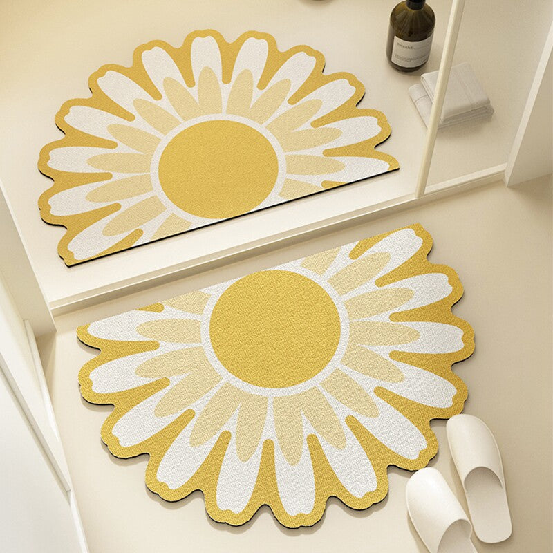 Floral Pattern Bath Mat
