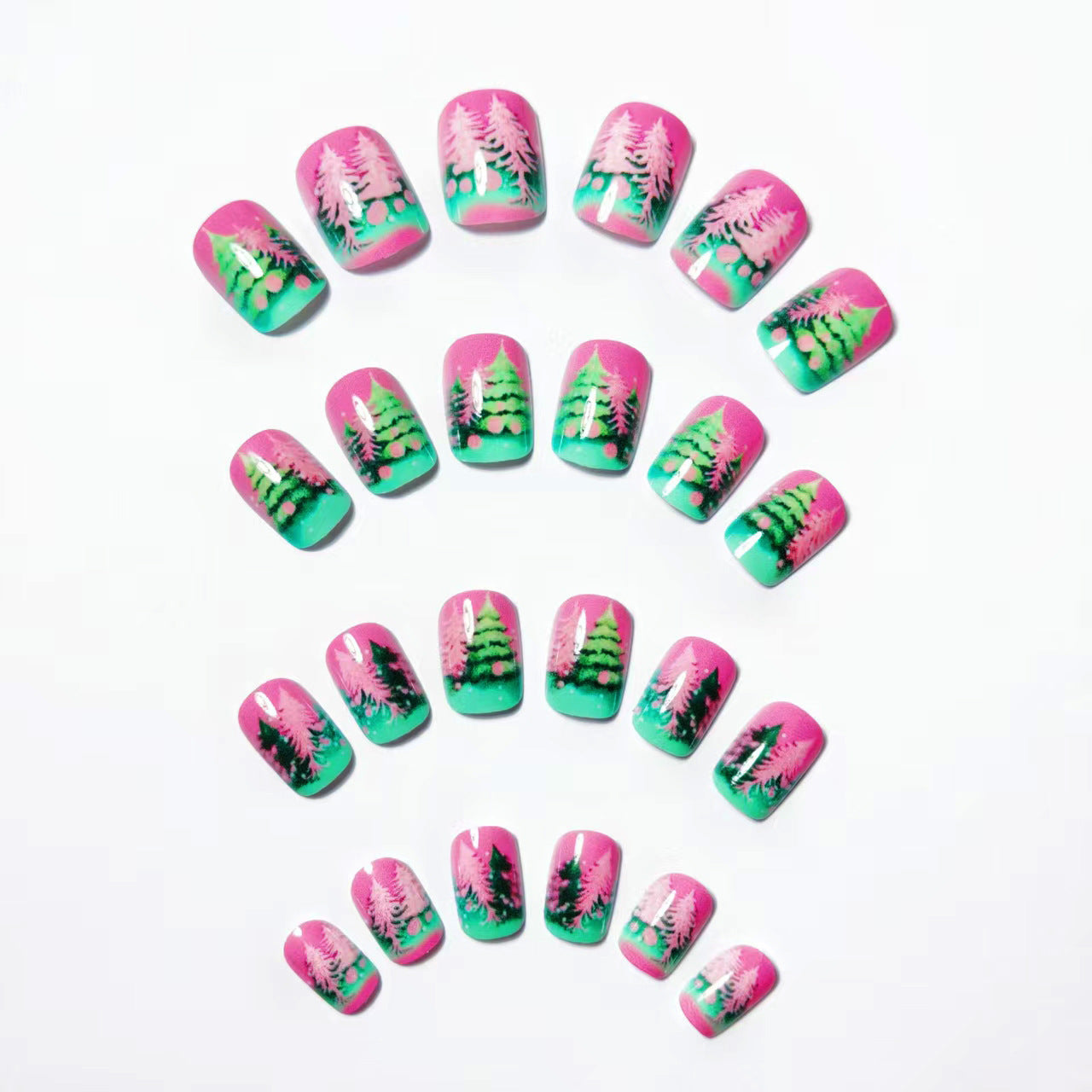 Seasonal Tree-Themed Nail Art Acalora