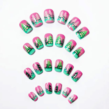 Seasonal Tree-Themed Nail Art Acalora