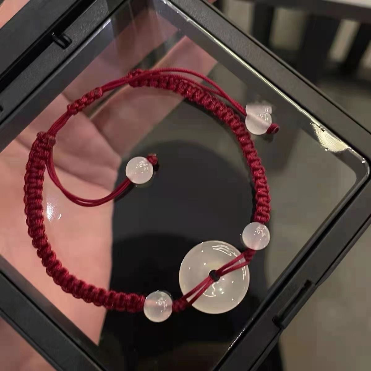 Adjustable Macrame Beaded Bracelet Acalora