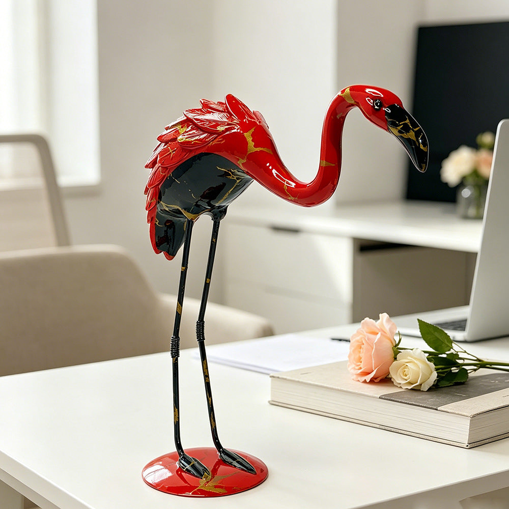 Decorative Flamingo Sculpture Acalora
