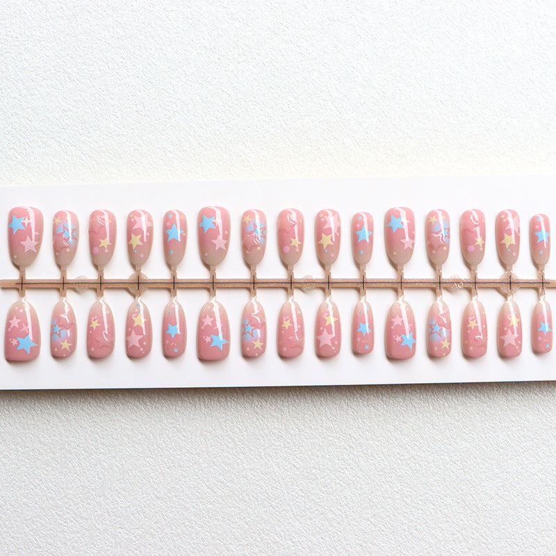 Whimsical Star-Themed Press-On Nail Set Acalora