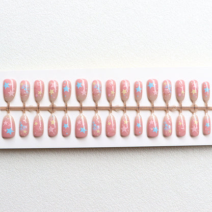 Whimsical Star-Themed Press-On Nail Set Acalora