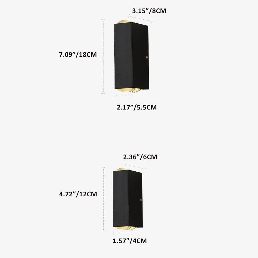 Skanto | Modern Waterproof Rectangular LED Outdoor Wall Light