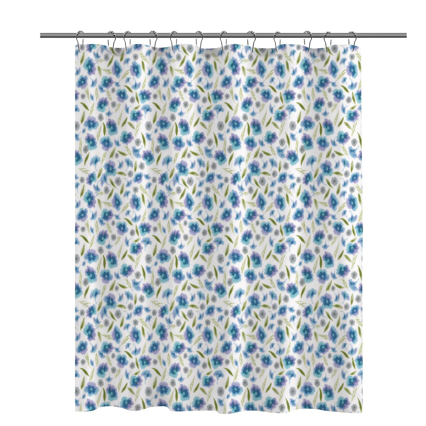 Artistic Floral Print Shower Curtain