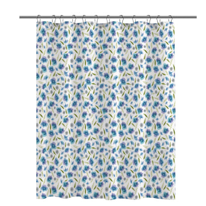 Artistic Floral Print Shower Curtain