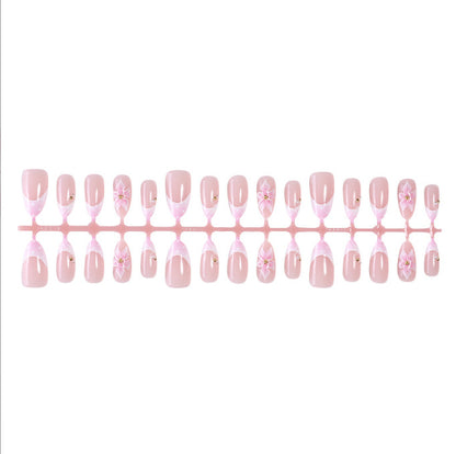 Elegant Floral Design Press-On Nail Set Acalora
