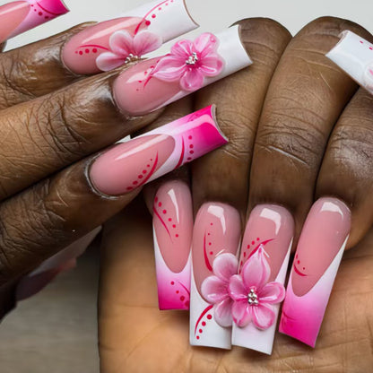 Artistic Floral Stiletto Nail Art Set Acalora