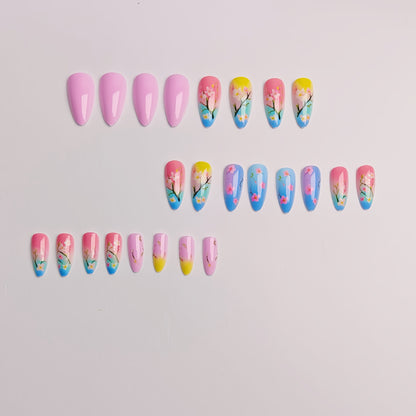 Floral Blossom-Themed Nail Art Acalora