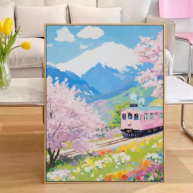 Scenic Train Landscape Wall Art