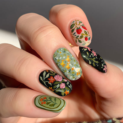 Seasonal Themed Press-On Nail Art Set Acalora