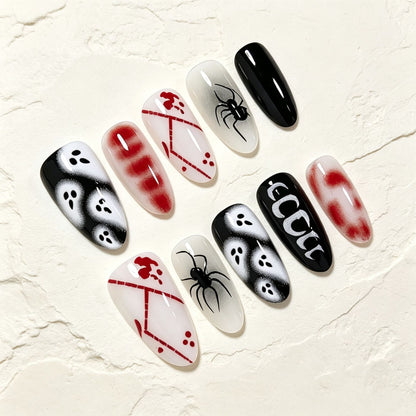 Halloween-Themed Artistic Press-On Nails Acalora
