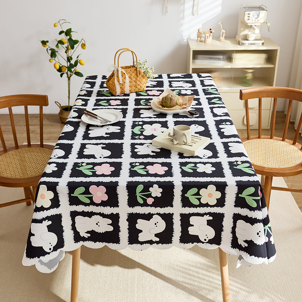 Elegant Plaid Tablecloth