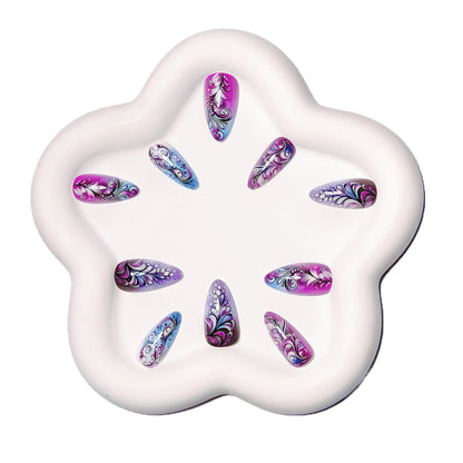 Artistic Floral Nail Design Acalora