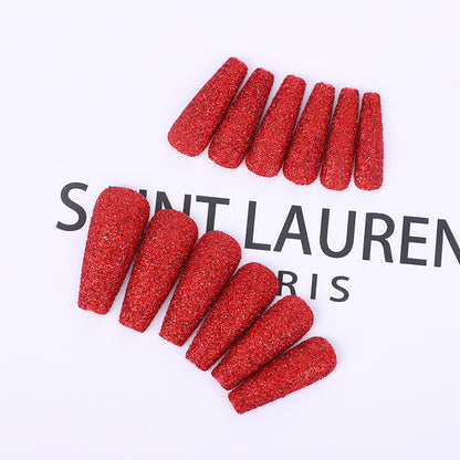 High-quality artificial nails with glitter effects Acalora