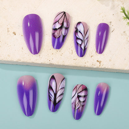 Artificial nails with an elegant floral pattern Acalora
