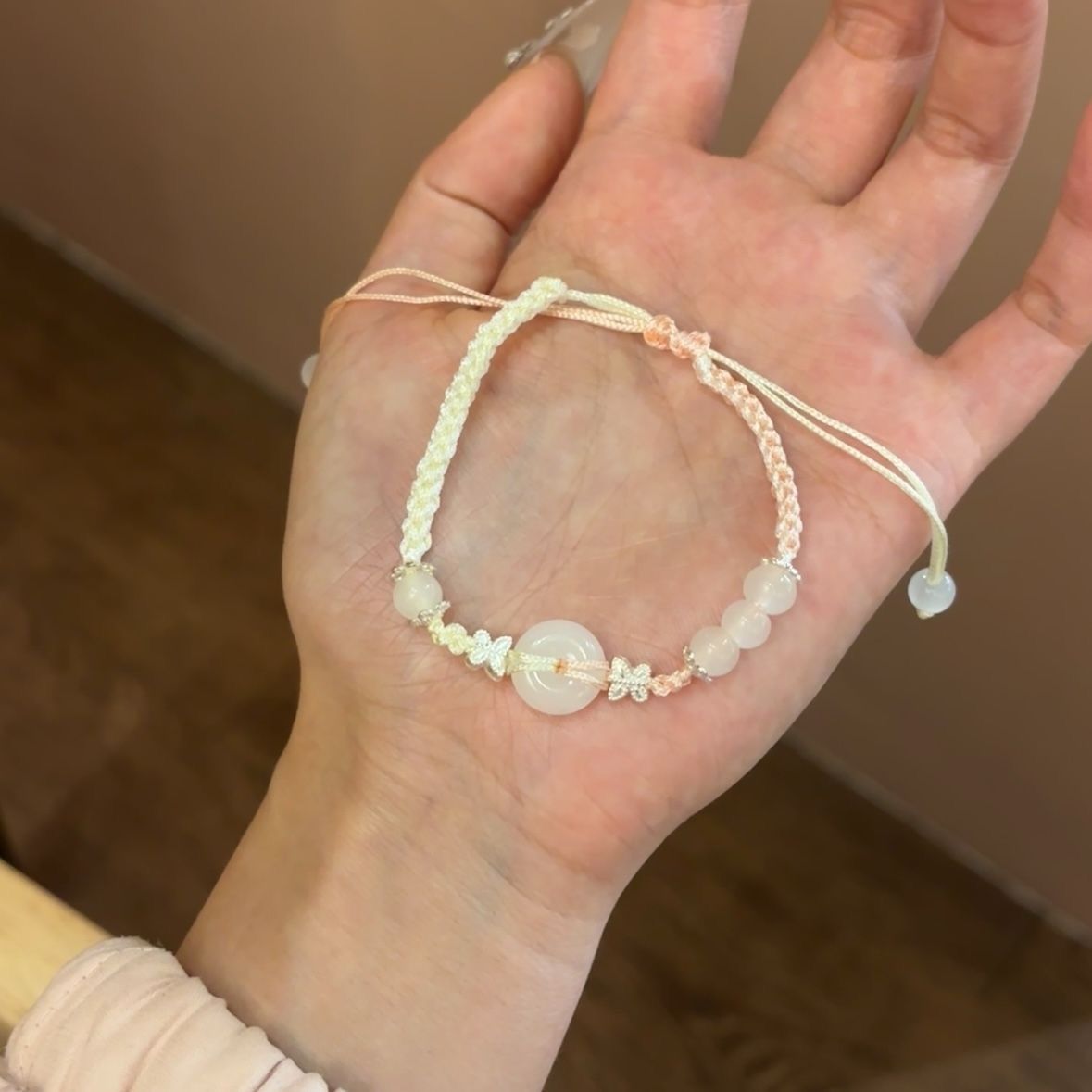 Adjustable Beaded Charm Bracelet Acalora