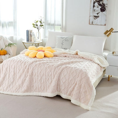 Cozy Patterned Fleece Blanket