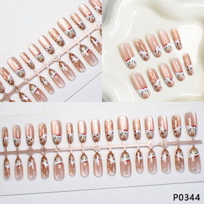 Playful Animal Print Press-On Nail Set Acalora