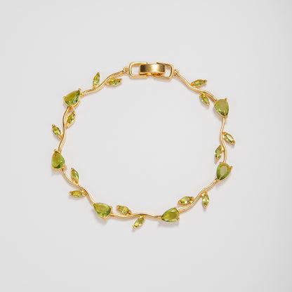 Elegant Floral Design Statement Bracelet Acalora