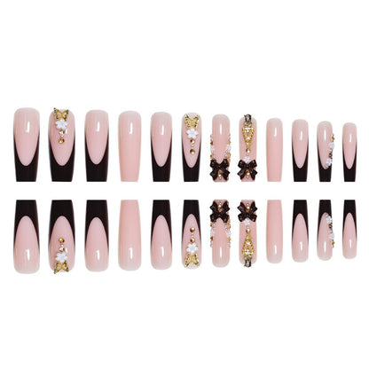 Luxurious 3D Floral Press-On Nail Art Acalora