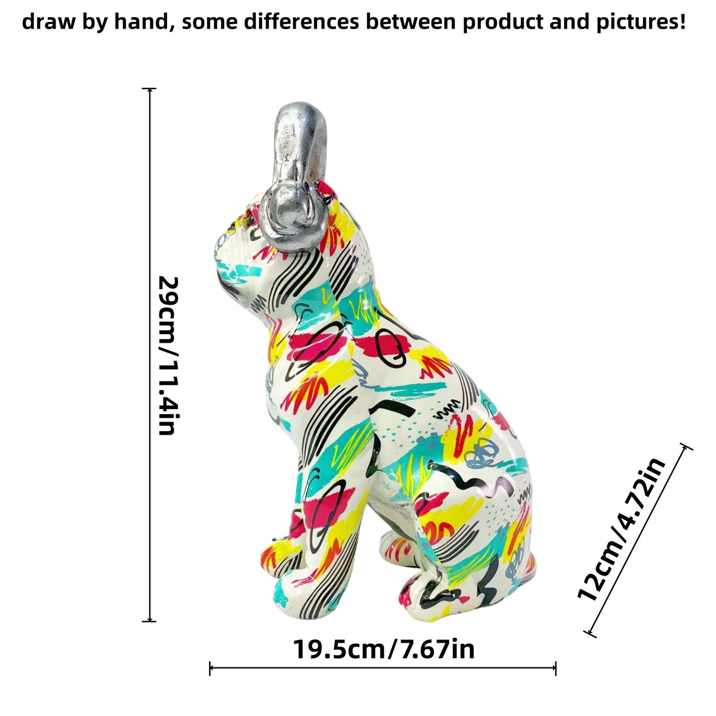 Colorful decorative figure of a dog in modern design Acalora