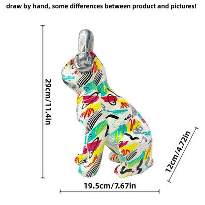 Colorful decorative figure of a dog in modern design Acalora