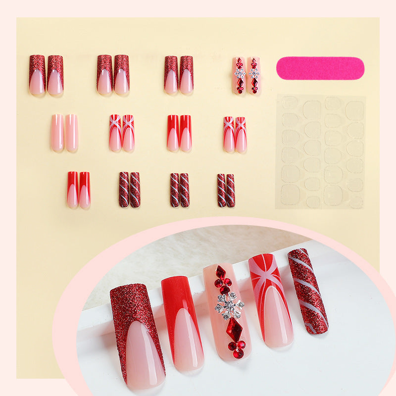 Glamorous Festive Press-On Nail Set Acalora