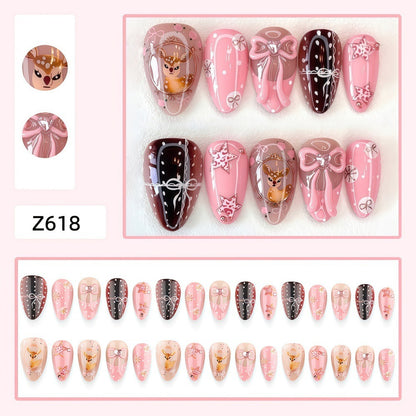 Playful art nails in heart and star motif Acalora