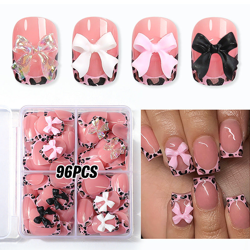 Decorative Press-On Nail Art Set with Unique Embellishments Acalora