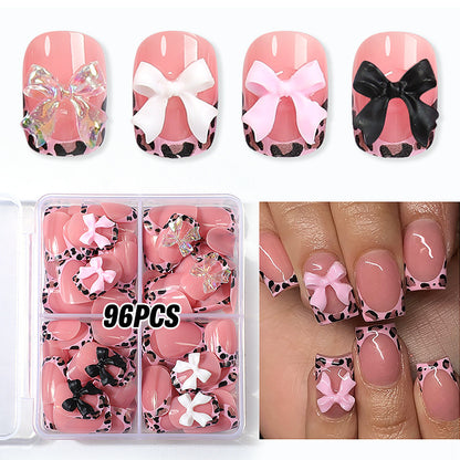 Decorative Press-On Nail Art Set with Unique Embellishments Acalora