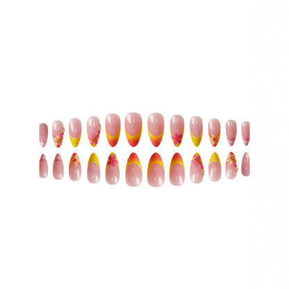 3D Floral Accent Press-On Nail Art Set Acalora