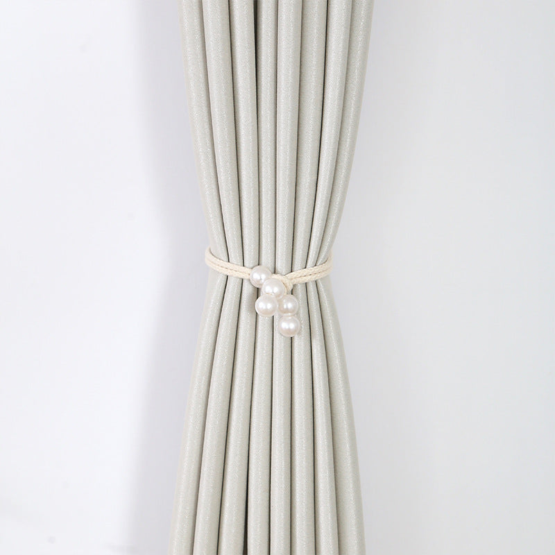 Elegant curtain tieback with pearl trim Acalora