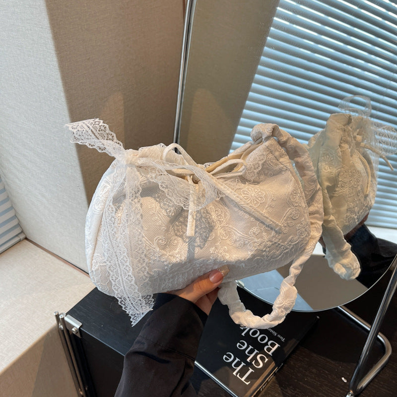 Vintage Lace Drawstring Bag Acalora