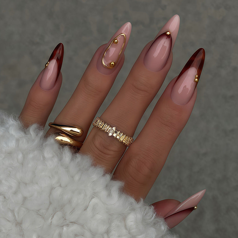 Elegant Sculpted Stiletto Press-On Nails Acalora