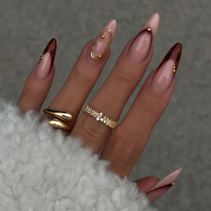 Elegant Sculpted Stiletto Press-On Nails Acalora