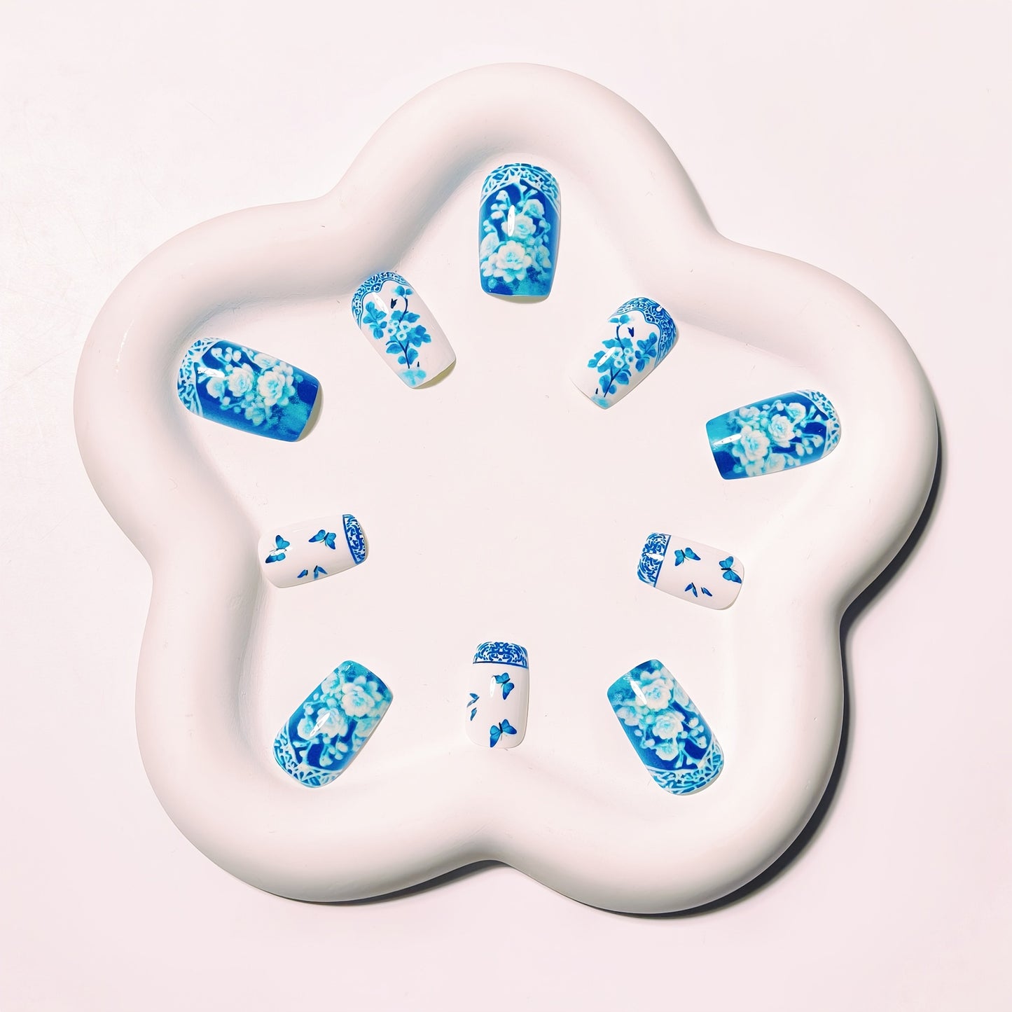 Artistic Floral Butterfly Nail Art Acalora