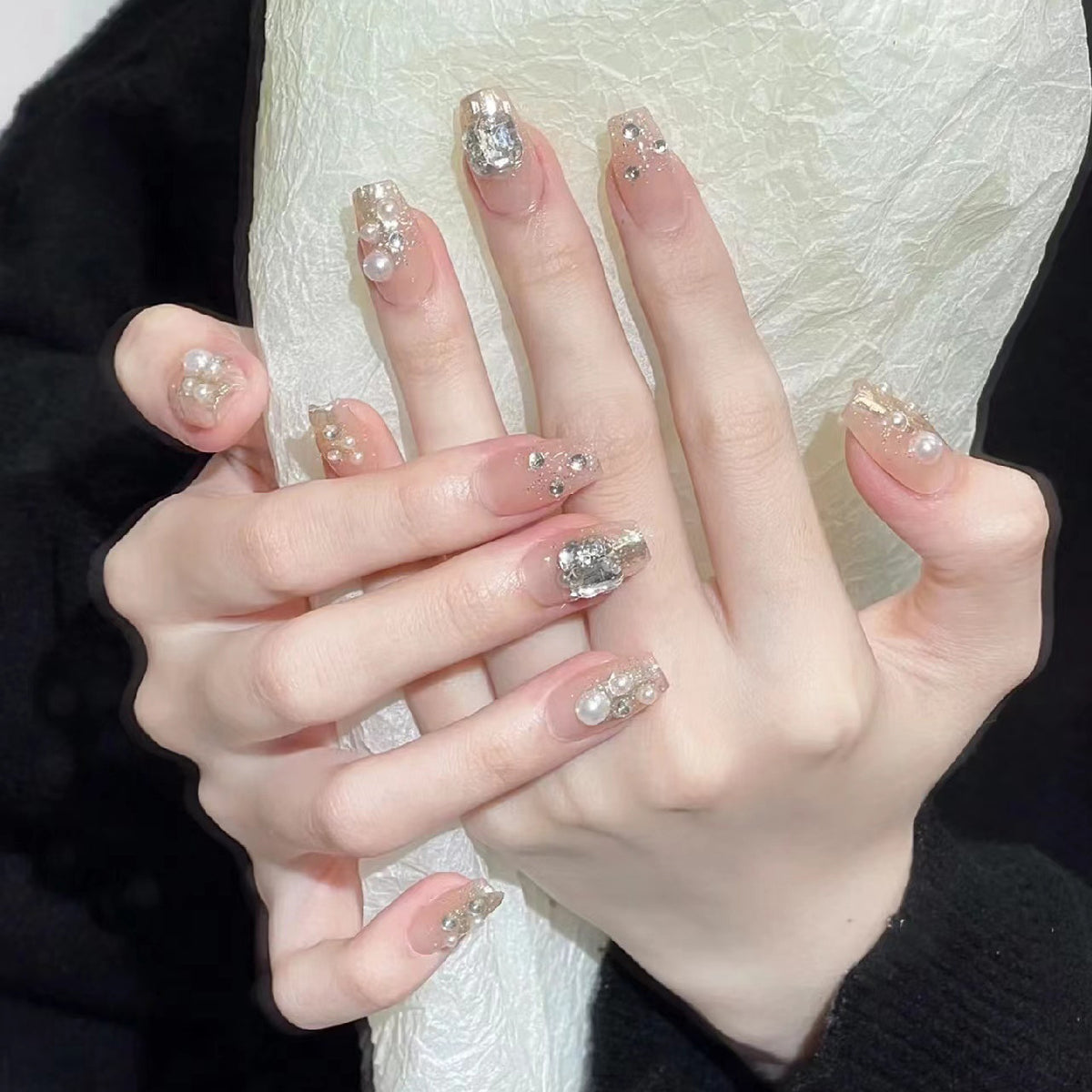 Glamorous Gemstone-Embellished Nail Art Set Acalora